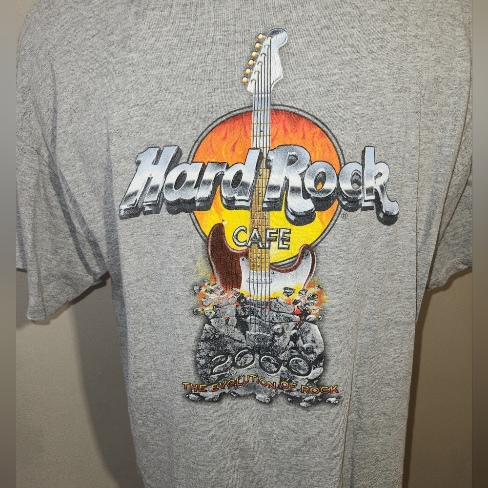 Vintage Authentic Hard Rock Cafe Tee 2000 The Evolution of Rock Memphis Men's